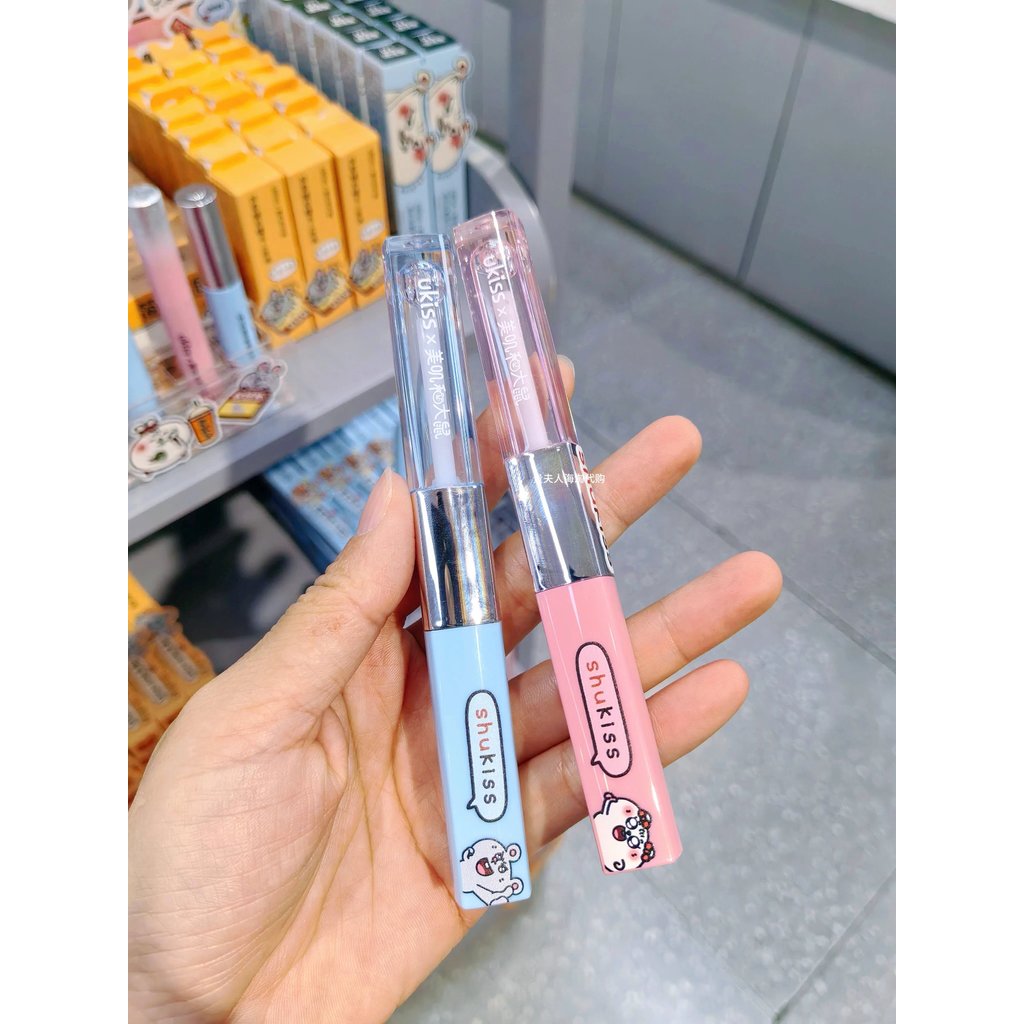 [Meiji and the Rat Co-Branded] ukiss Double-Headed Non-Stick Cup Lipstick Lip Glaze Female Matte Mir