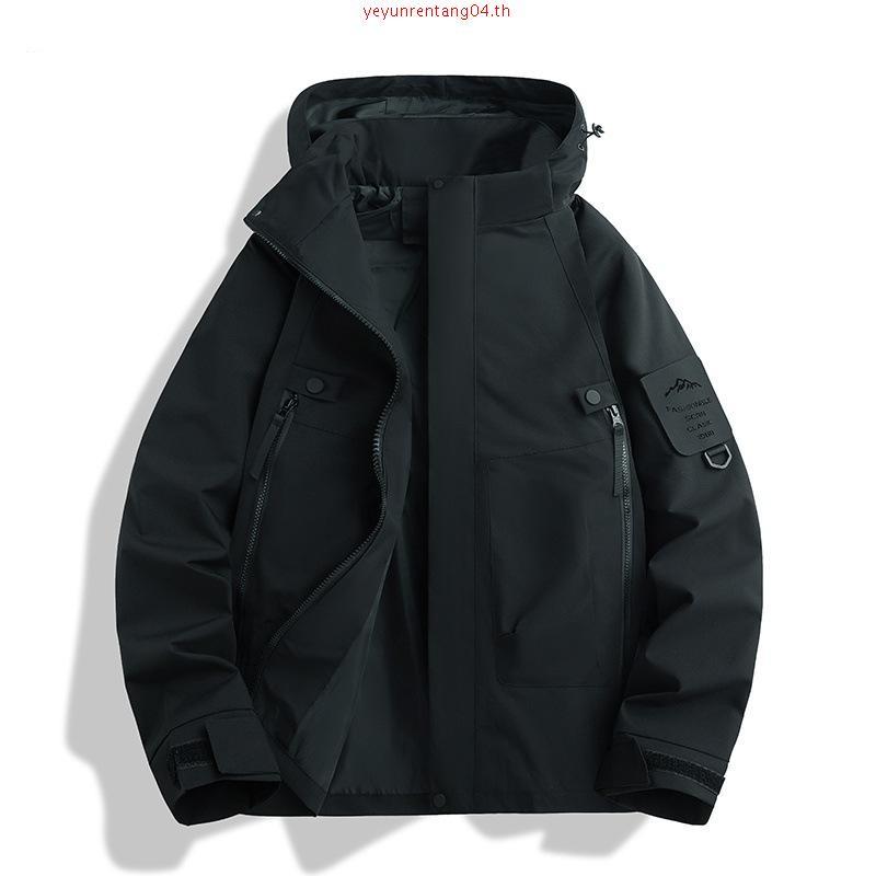 MNO.9 Hooded Jacket 2518 แจ็คเก็ตผ้าร่ม มีฮู้ด กันลม กันแดด เนื้อผ้า2ชั้น มีกระเป๋าหน้า ซิปซ่อน