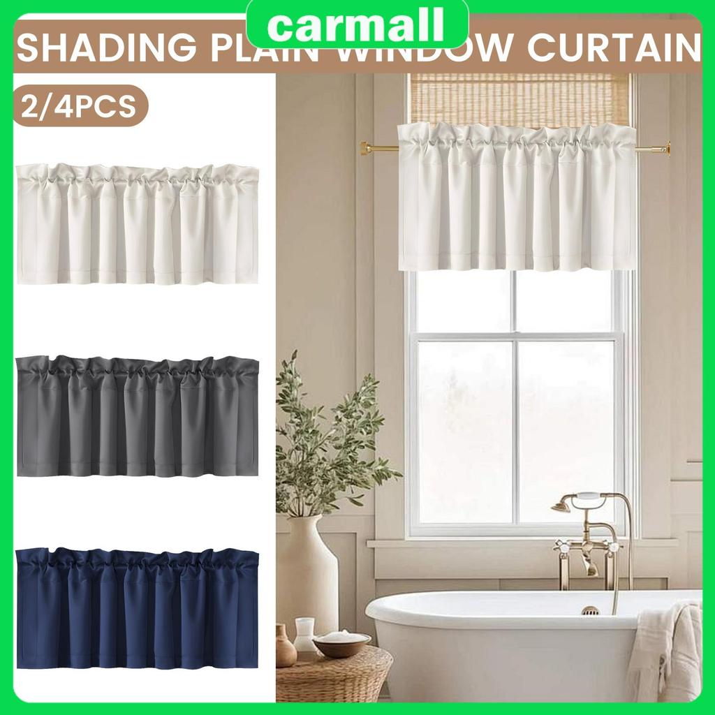 2/4 แผง Blackout Curtain Valance สําหรับ Window Rod กระเป๋า Blackout Valance สําหรับห้องนั่งเล่น Caf