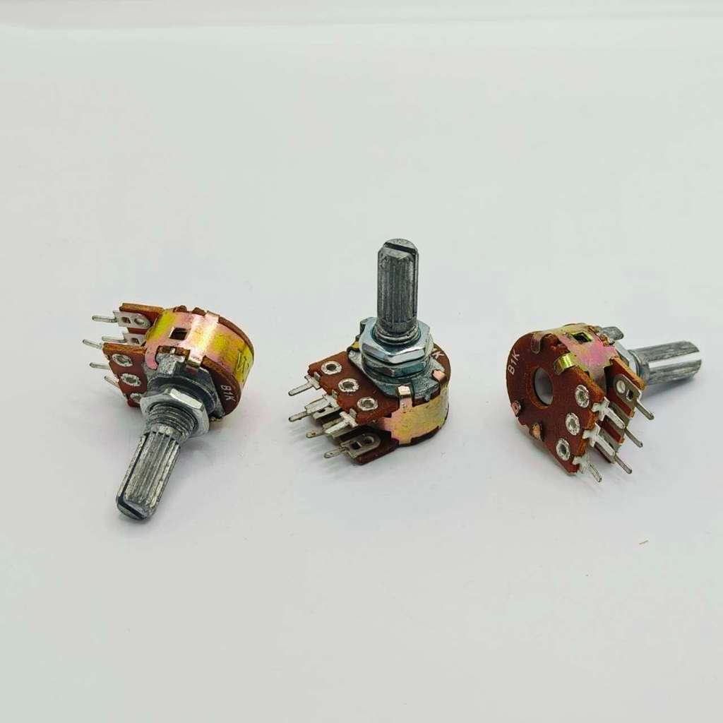 แท้ VR ตัวต้านทานปรับค่าได้ 6ขา WH148 2ชั้น 1k,2k,5k,10k,20k,50k,100k, VR WH148 Potentiometer Variab