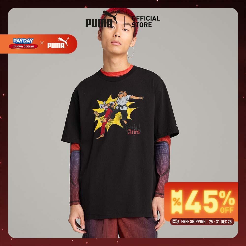 PUMA PRIME/SELECT - เสื้อยืด PUMA x ARIES ARISE สีดำ - 62949501