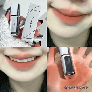 2 ชิ้น Owen James Lip Glaze Lip Mud Matte Velvet ไม่ง่ายที่จะจางหายสีขาวลิปสติกมูลค่าสูง