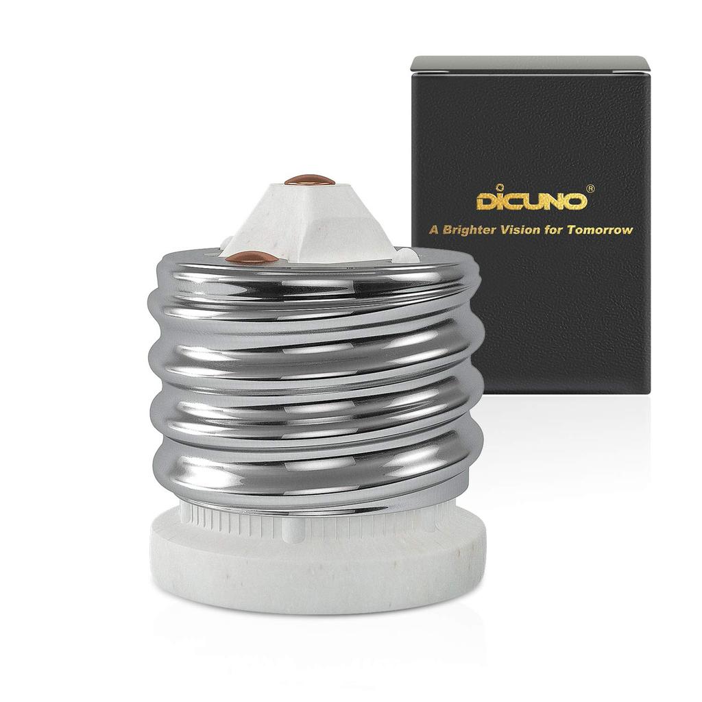 ตัวแปลงซ็อกเก็ต DiCUNO E39 เป็น E26, อะแดปเตอร์หลอดไฟ E26 ของ Mogul E39 เป็นมาตรฐานขนาดกลาง, สูงสุด 