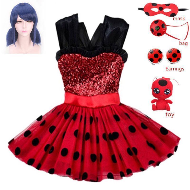 ชุดวันเกิดและเครื่องแต่งกายMiraculous Ladybug สำหรับฮาโลวีนและการแสดง