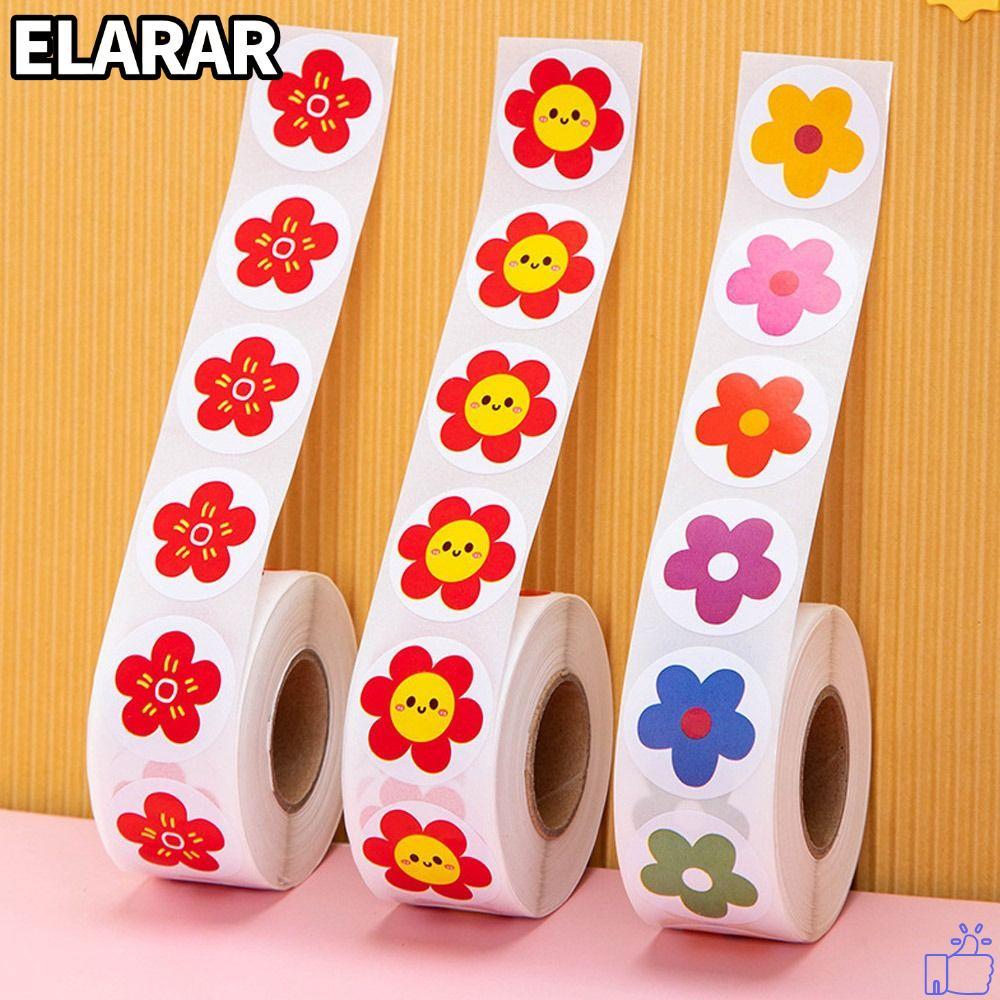 เอลรา‌ร 500ชิ้น/ม้วนสรรเสริญสติกเกอร์,สัตว์ดอกไม้สีแดงเล็กๆสติกเกอร์อนุบาล,เครื่องเขียนนักเรียนกาวในตัวการ์ตูนรางวัลสติกเกอร์