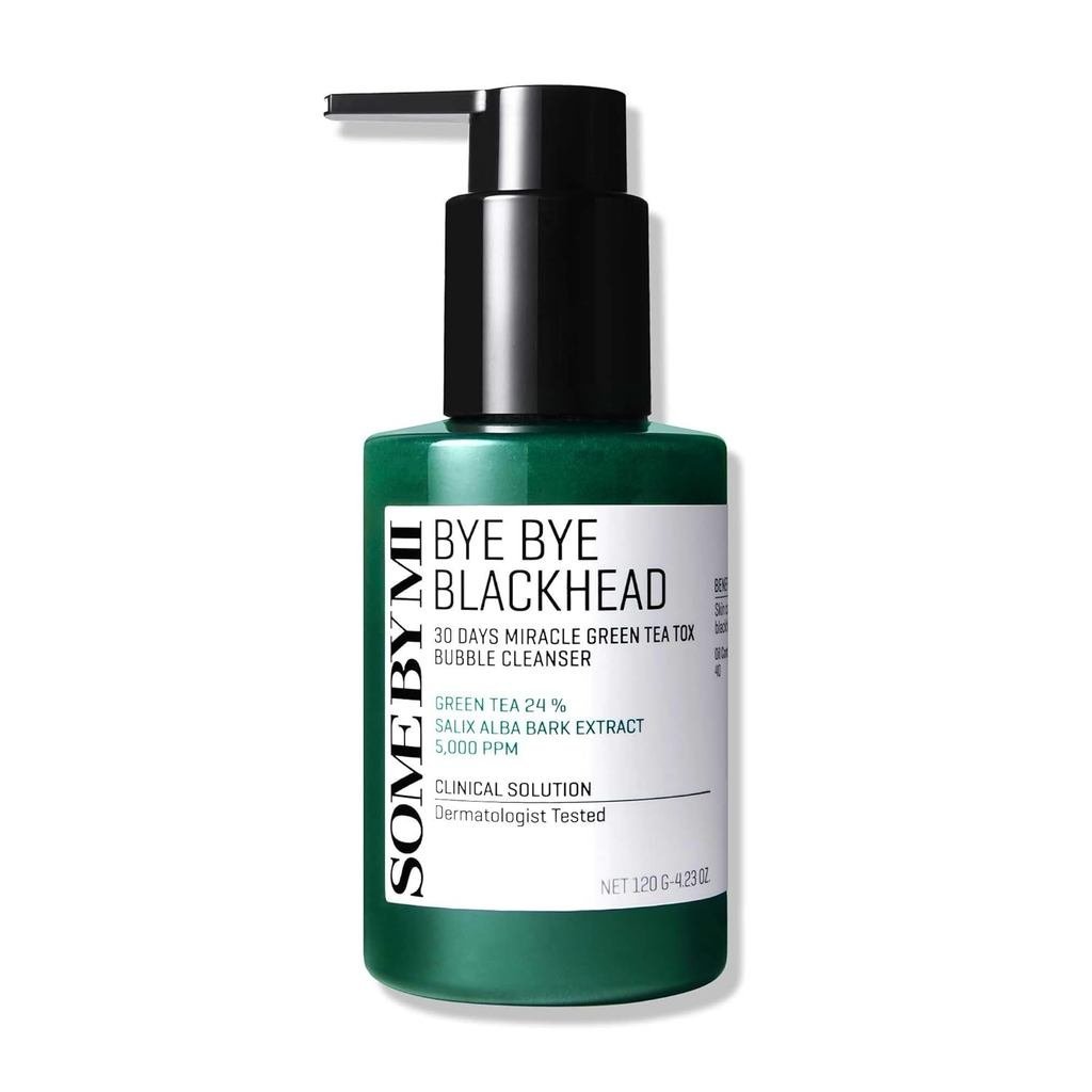 SOME BY MI Bye Bye Blackhead 30 Days Miracle Green Tea Tox Bubble Cleanser – 4.23oz, 120g – Korean F