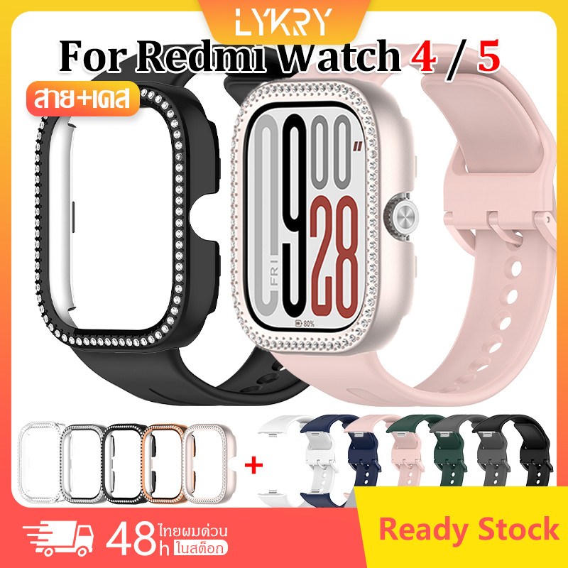 【เคส+สาย】สายซิลิโคนสําหรับ Redmi watch 4 / 5 Smartwatch สายนาฬิกาสำรองสำหรับสมาร์ทวอทช์ Redmi watch 5