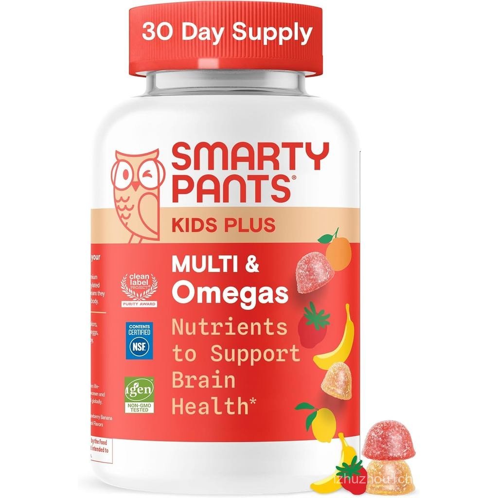 SmartyPants Kids Multivitamin Gummies - Improved Formula: Omega 3 (DHA/EPA), Vitamins D3, C, B12, B6