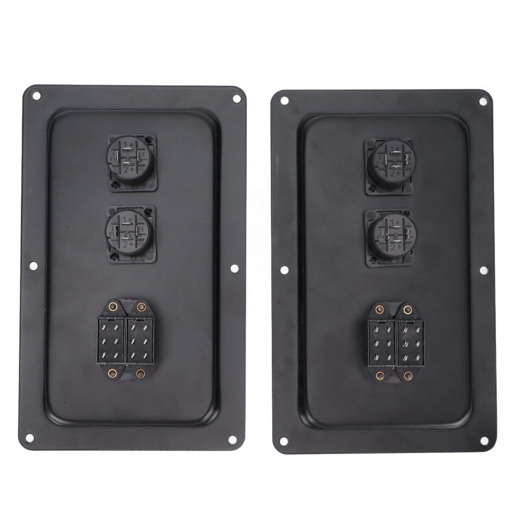 ใกล้ความงาม Yodeisu Audio Junction Box 2 pcs ลําโพงเหล็กสายไฟแผงด้านหลังสําหรับ 12-18 นิ้ว Professio