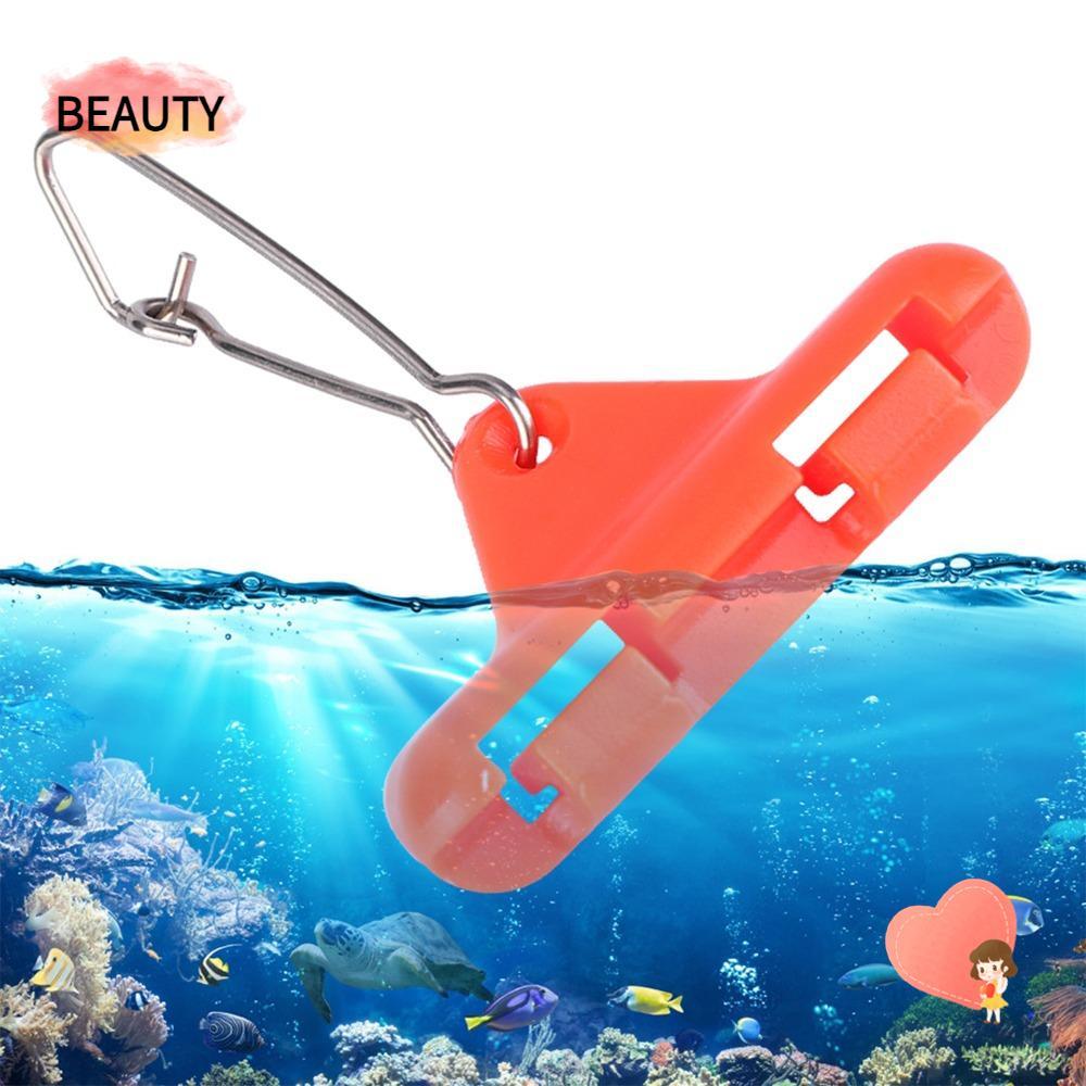 BEAUTY 30PCS Fishing Rig Booms, ABS และโลหะผสมสีส้มสีแดง Zips Slider Boom, ทนทาน Double Lock Snaps ต