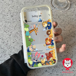 โค้งคำนับ เคสไอโฟน สำหรับ IPhone 15 11 13 7Plus 12 16 14 Pro Max สัตว์เมืองแครอวัล 16 7 8 Plus เคสโทรศัพท์สองในหนึ่ง