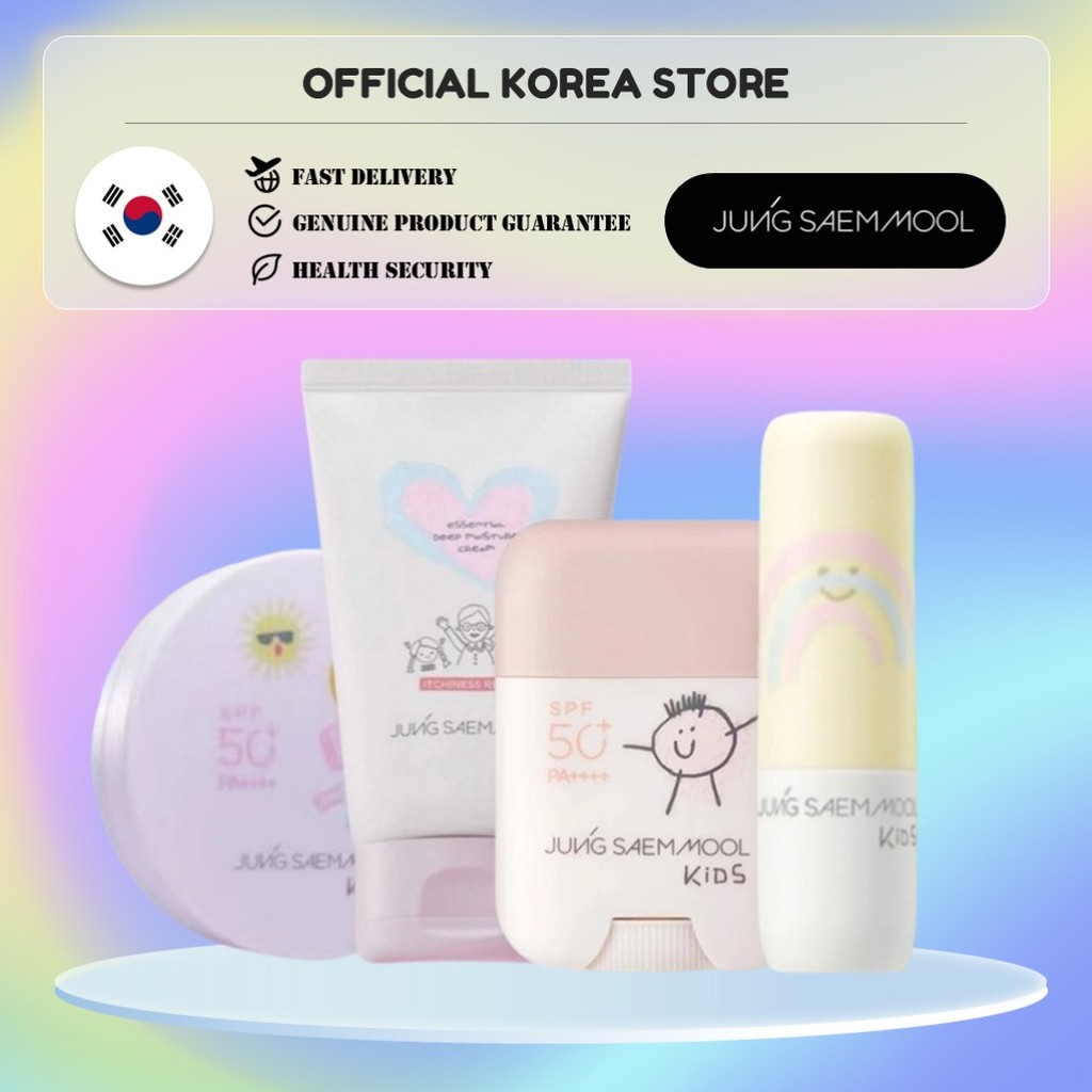 [JUNG SAEM MOOL] Kids Mild Sun Cushion 18g/Kids Essential Deep Moisture Cream 100ml/ KIDS Mild Sun S