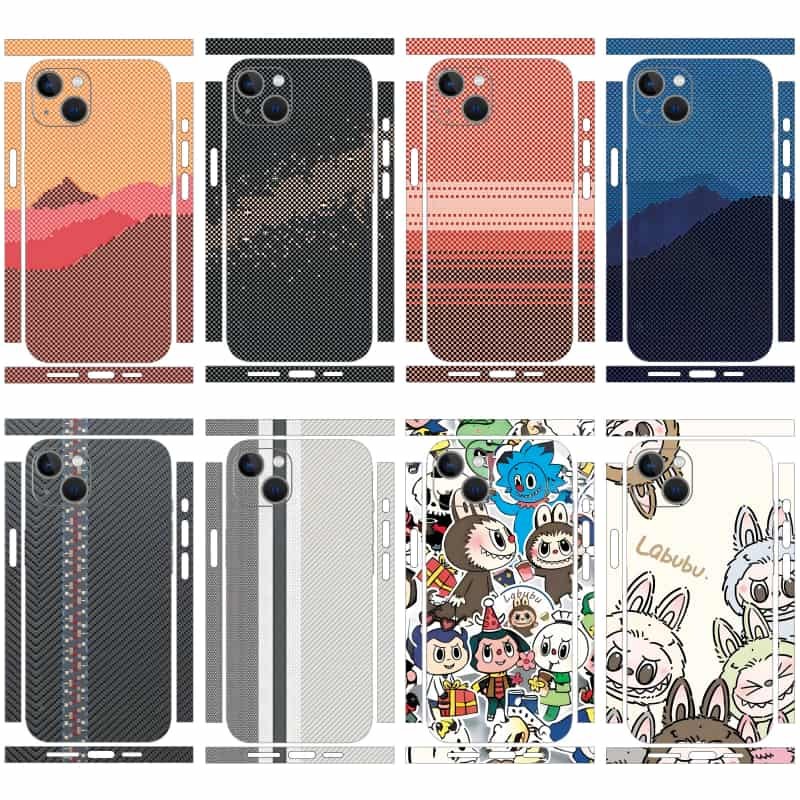 ฟิล์มกันรอยแบบเต็มหน้าจอสติกเกอร์ป้องกันด้านหลังการ์ตูนสําหรับ iPhone 6 6s 7 8 plus se se2 se3 โปร่ง