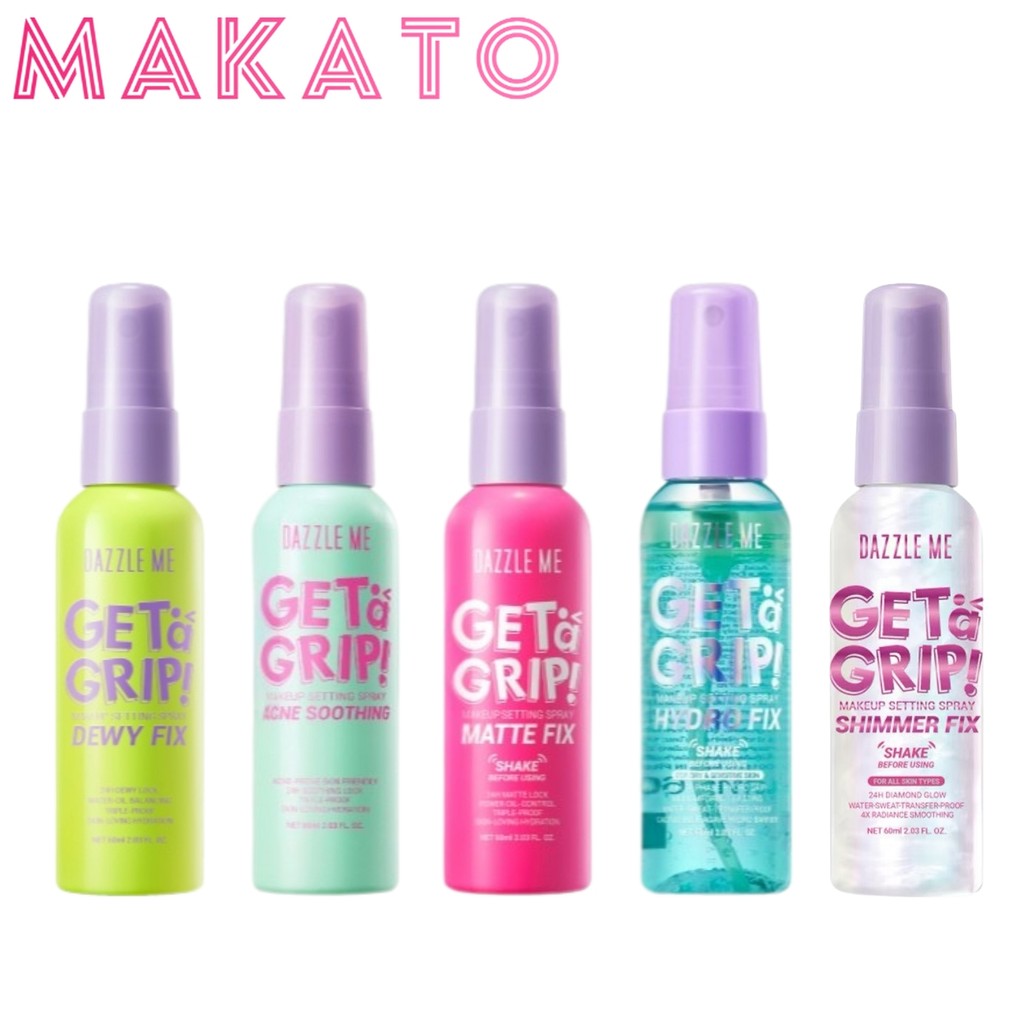 Dazzle Me Get A Grip Makeup Setting Spray แดซเซิล มี เซทติ้งสเปรย์ ล็อคเครื่องสำอางค์ 1 ขวด 60ml
