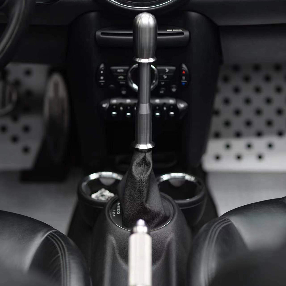 อลูมิเนียมวัสดุ Auto Car Part Silver Shift Gear และมือเบรค Trim สําหรับ Mini Cooper อุปกรณ์เสริม R56
