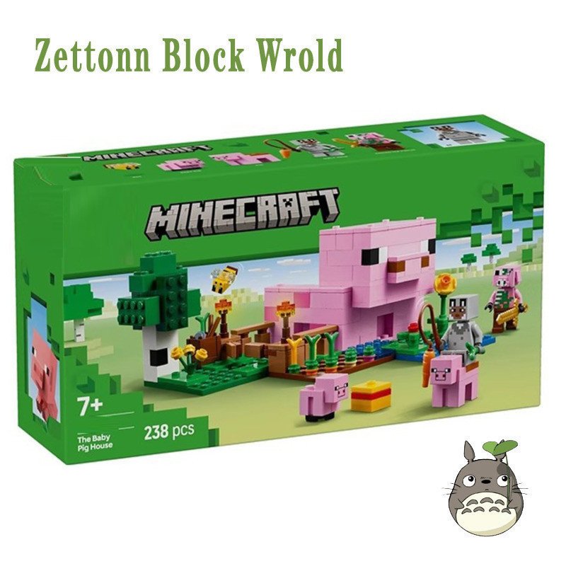 Zettonn Hobby ZH4X ใช้งานร่วมกับ Minecraft 21268 The Baby Pig House Building blocks EQ1