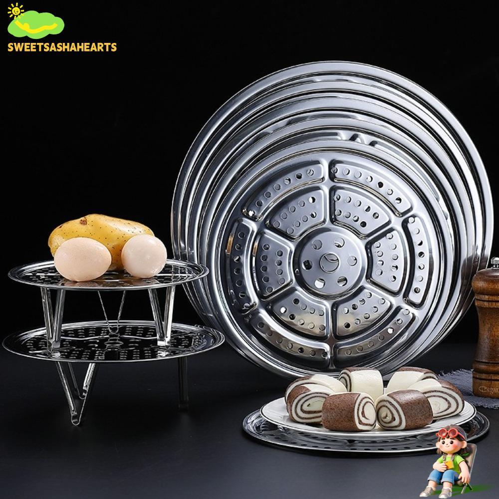 SWEE หม้อไอน้ําแผ่นนึ่ง, ช่องสแตนเลส Gadgets ครัว Steamer, รอบ 16-34 ซม. ชั้นวางหม้อหุงข้าวนึ่ง