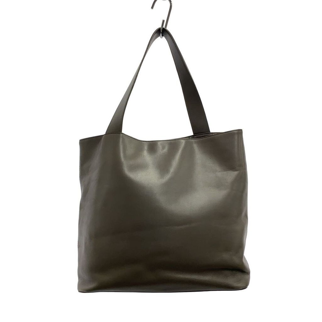 Tsuchiya Kaban Tote Bag Purse leather GRY plain Direct from Japan Secondhand