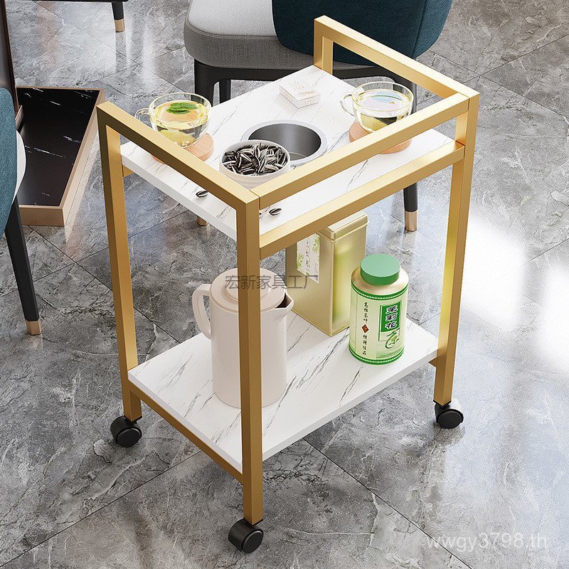 โต๊ะน้ําชา Tea House Tea Water Rack Ashtray Double-layer Chess Room Mahjong Table Dedicated Table Sm