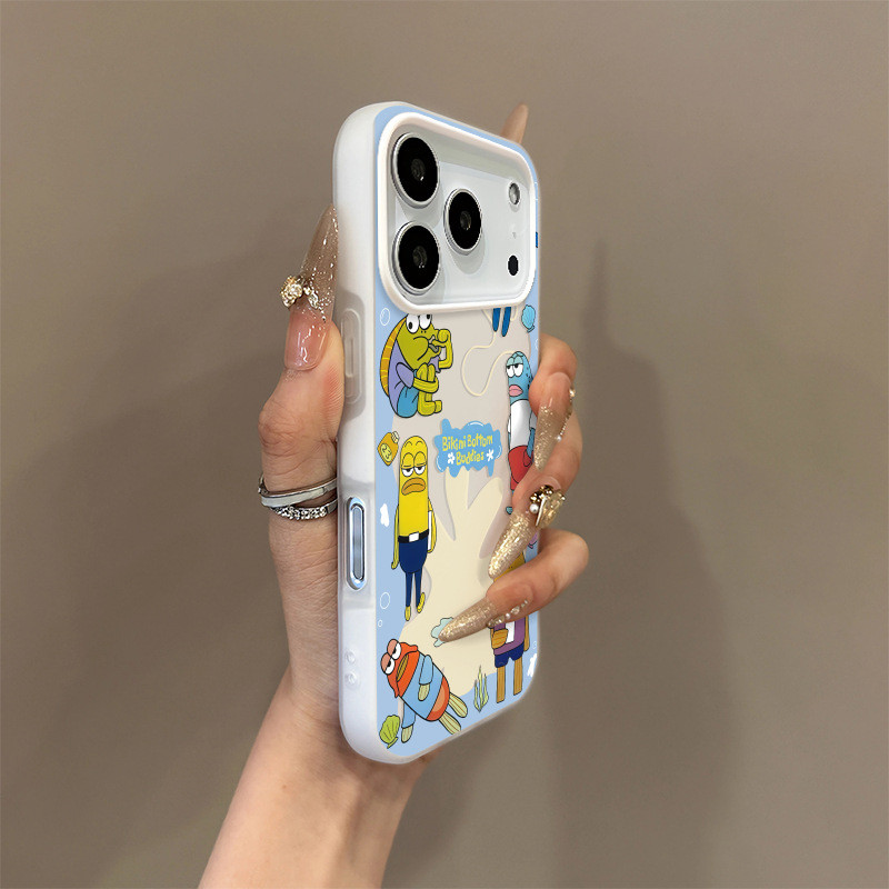 เส้นรอบวงน่าเกลียดนางเงือกเหมาะสําหรับ Phone17promax Apple 16pro Will Not Collision Case เคสโทรศัพท์