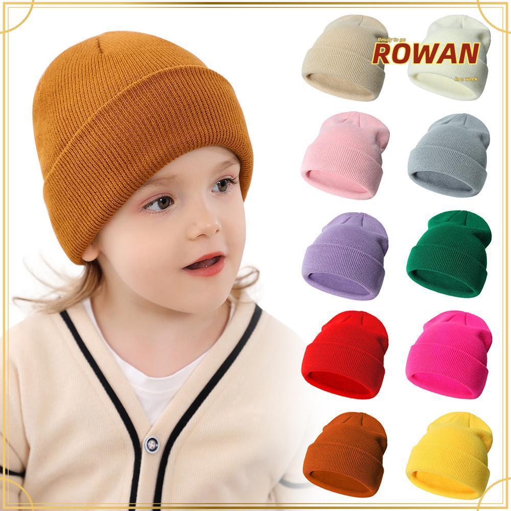 หมวกไหมพรมสีทึบสำหรับเด็กอายุ 2-6 ปี สวมใส่ง่ายในฤดูหนาว ออกแบบมาอย่างนุ่มสบายสำหรับเด็กชายและเด็กหญิง