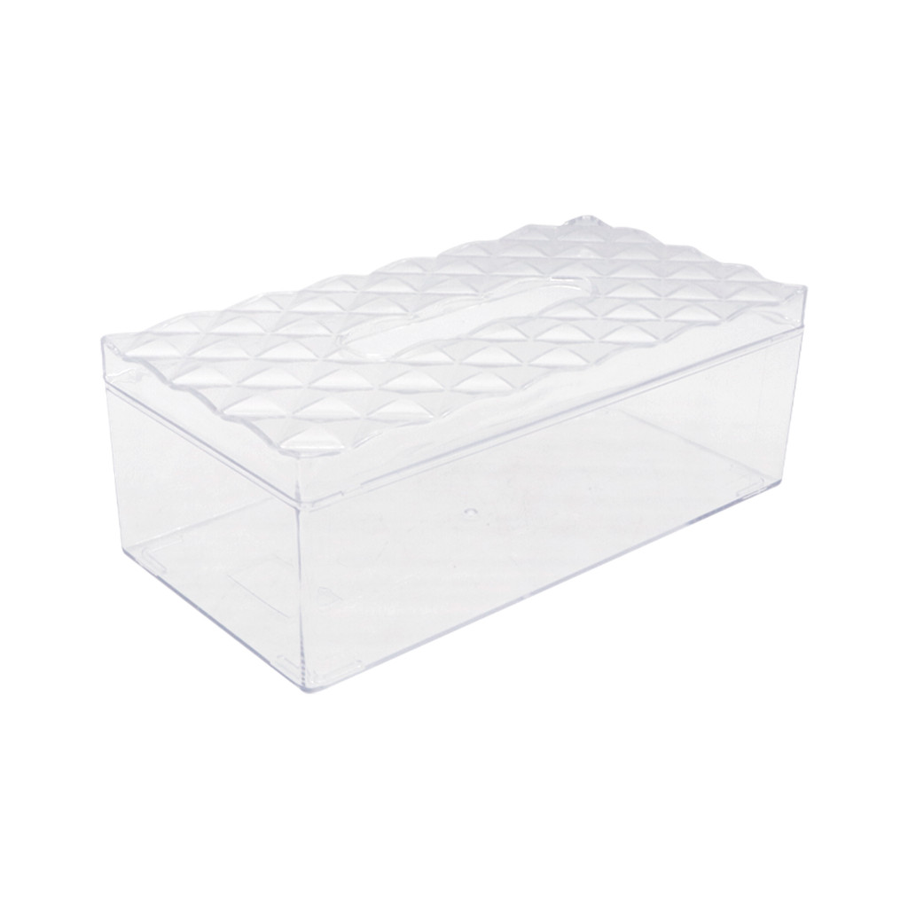 กล่องใส่กระดาษทิชชู่ BELLINO KASSA HOME รุ่น PB8609T ขนาด 25.5 x 13 x 9.2 ซม. สีใส