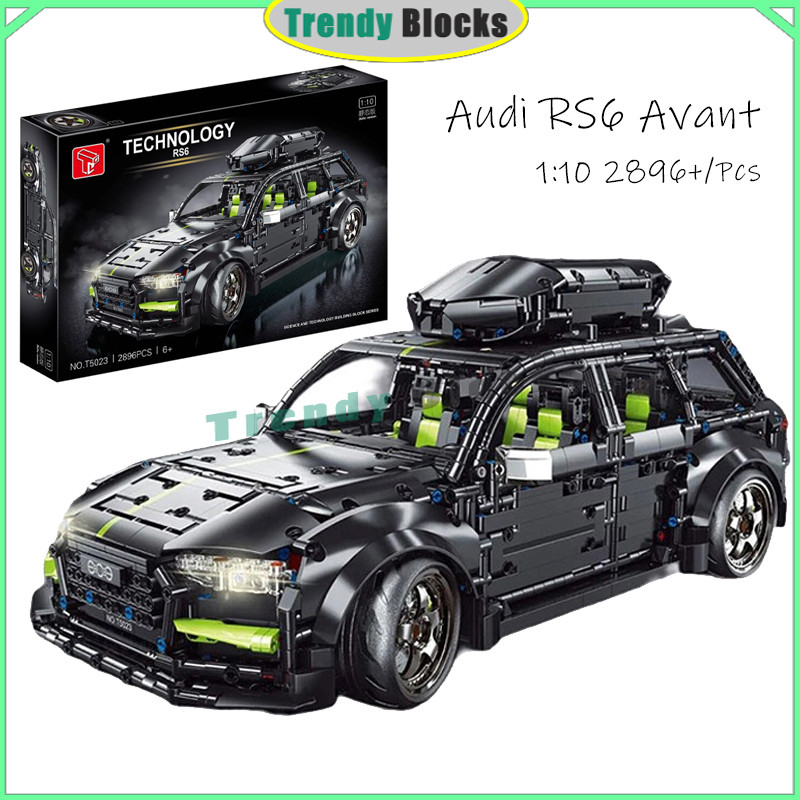 1:10,Au-di,RS6 Avant,Building Blocks,Technic RC กีฬารถของเล่นของขวัญสําหรับชาย,T5023,ยานพาหนะรุ่น