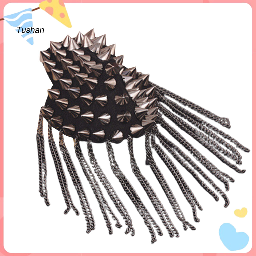 [Ts] เข็มกลัดไหล่พู่ Punk Jewelry Vintage Fringe Epaulette Clothes Decor