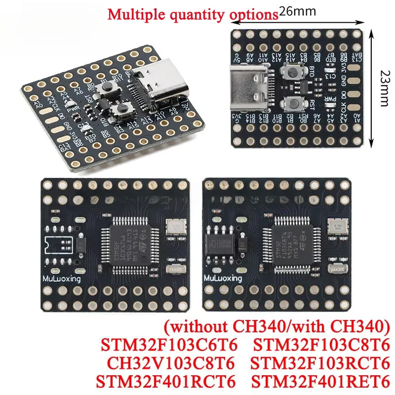 5-10 ชิ้น STM32F103C6T6 STM32F103C8T6 CH32V103C8T6 STM32F103RCT6 STM32F401RCT6 STM32F401RET6 CH340 M