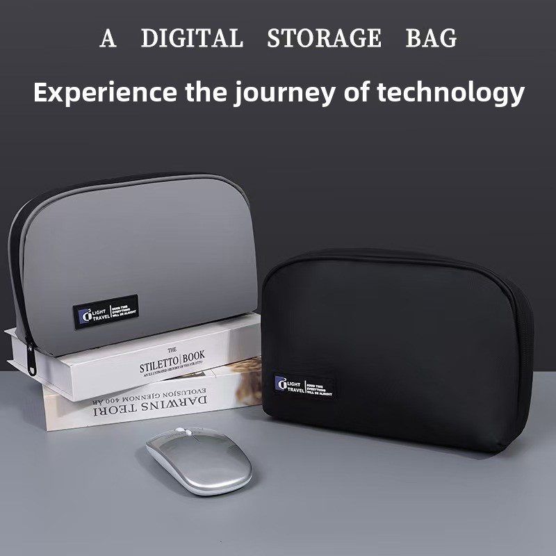 ใหม่แบบพกพาลวด USB Organizer กระเป๋าหูฟัง Powerbank ข้อมูลเส้นเก็บกระเป๋าขนาดใหญ่ความจุเมาส์กระเป๋า