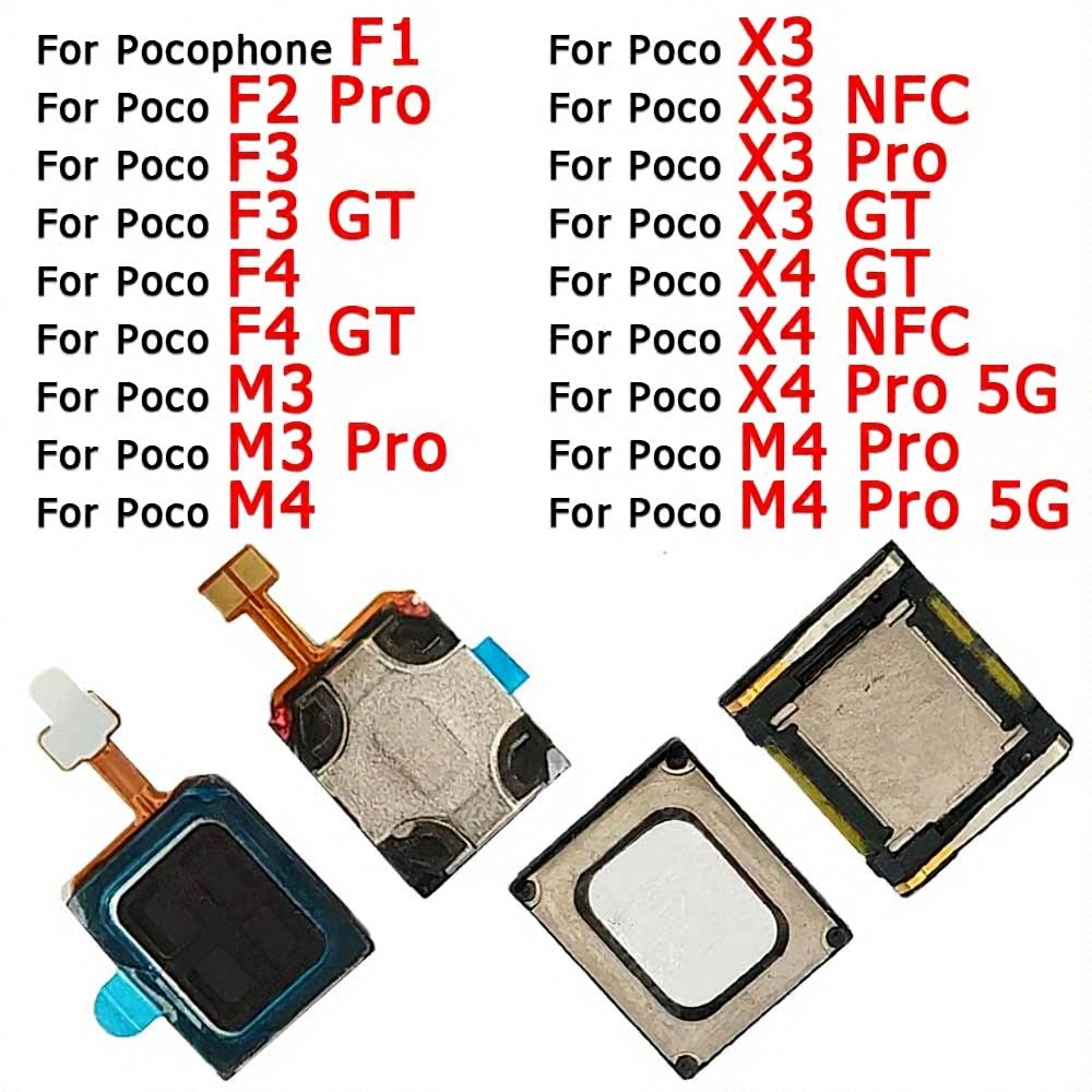 หูฟังลําโพงสําหรับ Xiaomi Poco F1 F2 F3 F4 GT X3 X4 M4 NFC PRO 5G หูด้านบนลําโพงเปลี่ยนอะไหล่ซ่อมอะไหล่