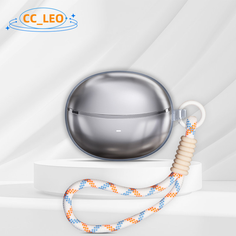 for QCY MeloBuds N70 Case Clear Soft Case Cute Lanyard Suitable for QCY MeloBuds N70 Shockproof Shell Protective Sleeve