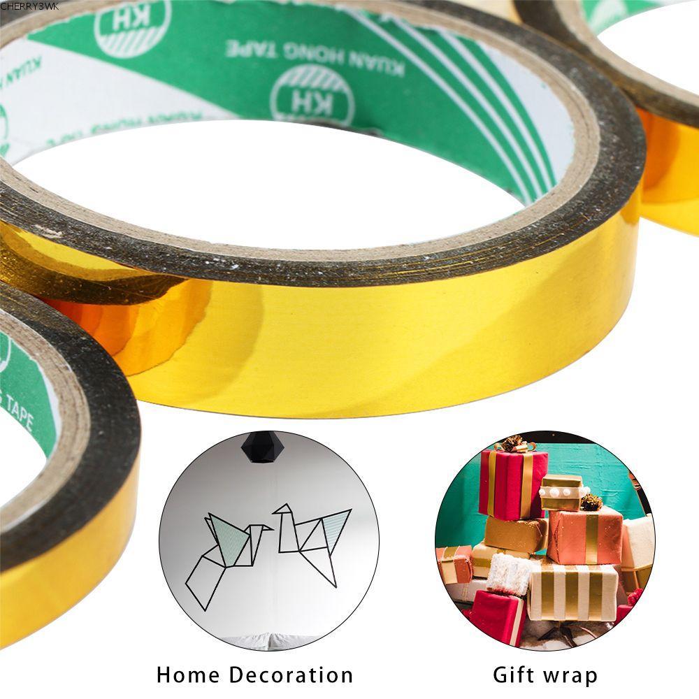 19VJKEPSHOP เทปสีทองแฟลชตกแต่งเลเซอร์ DIY