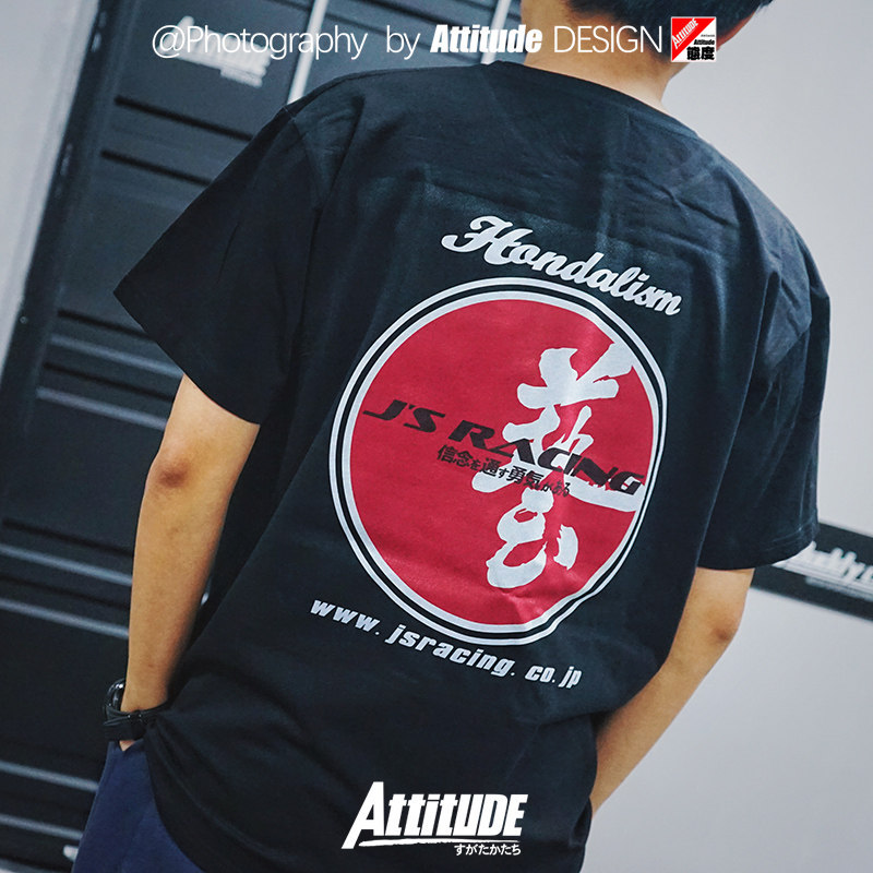 เสื้อยืดแขนสั้น Attitude สไตล์ญี่ปุ่น JDM Fit Civic JSRACING Art