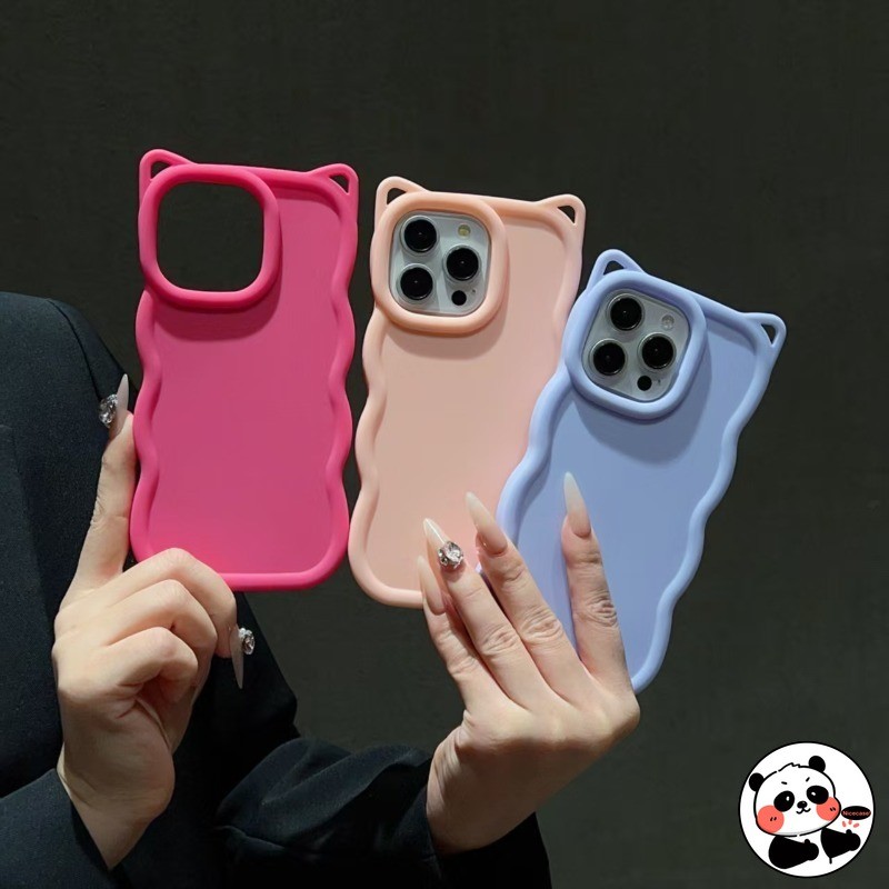 หูแมว 3D คลื่นเคสโทรศัพท์สําหรับOPPO A40 A40M A38 A36 A3 Pro NFC A3i A3X A3S A2X A1X A1S A33 A31 A53