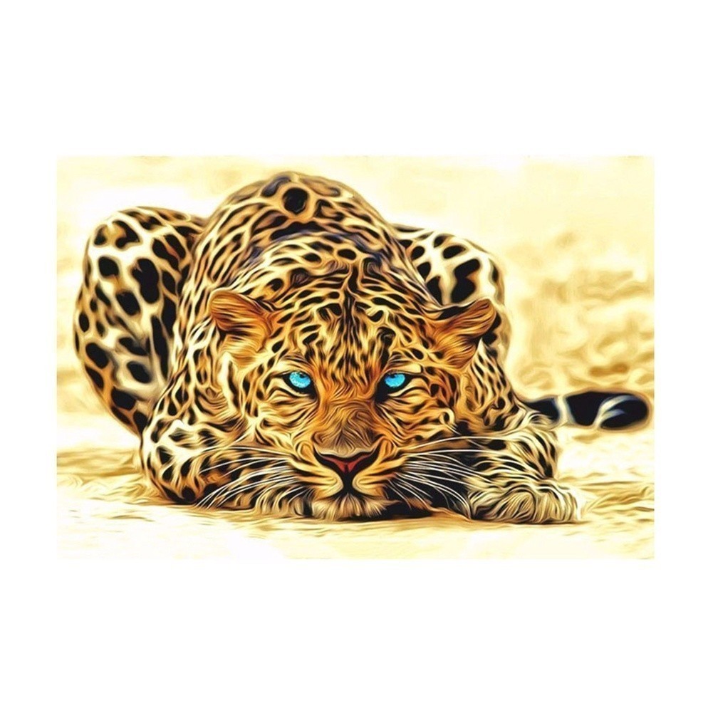 DaDa Art DQ1 สัตว์ 40x50 ซม.Diy ภาพวาดสีน้ํามันสีตามหมายเลข panther dw PA4