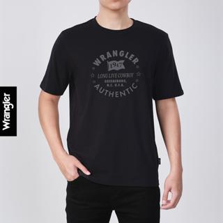 WRANGLER เสื้อยืดแขนสั้นผู้ชาย รุ่น WR S126MTSSF09 สีดำ