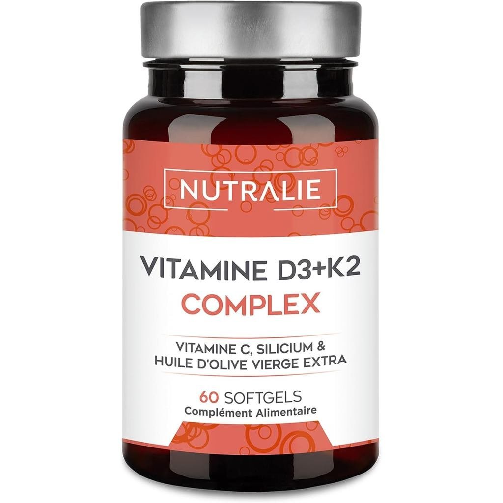 D3 และ K2 10000 IU Muscle B ภูมิคุ้มกัน D3 K2 MK7 พร้อม C และน้ํามันโอบริสุทธิ์ 60 แคปซูล D Complex 