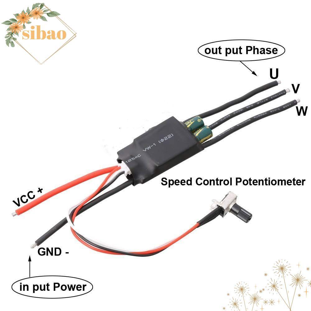 SIBAO Hallless DC มอเตอร์ไดรฟ์, Potentiometer 200W BLDC มอเตอร์ไร้แปรงไดร์เวอร์, DC Brushless ความเร