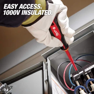 Milwaukee 48-22-222207 2PC 1000V ฉนวน Slim Tip ไขควงชุดเครื่องมือสําหรับตกแต่งบ้าน