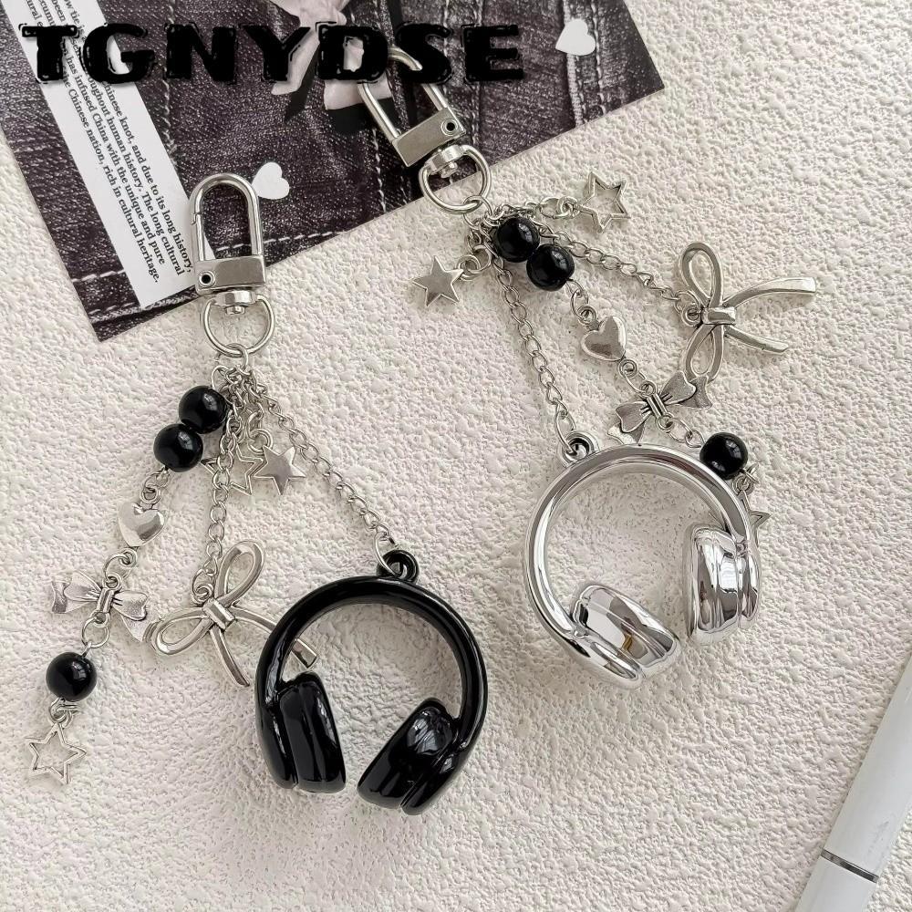 เครื่องรางกระเป๋าหูฟังเพลง TGNYDSE, เครื่องรางหูฟัง Y2K แบบแขวน, พวงกุญแจตกแต่งกระเป๋า