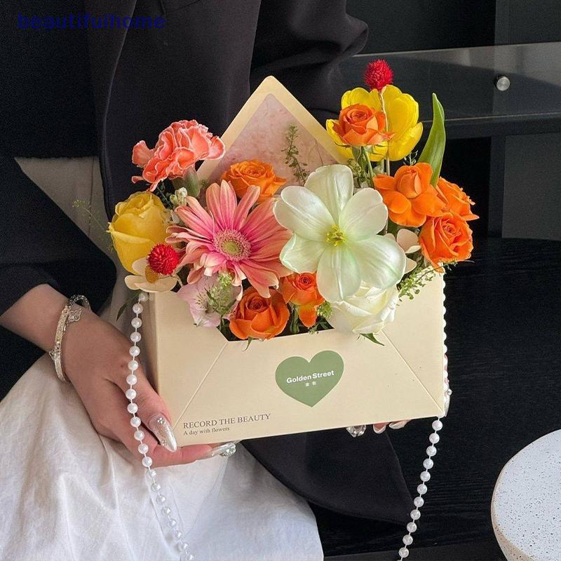 [ใหม่] วัสดุห่อช่อดอกไม้ Handmade DIY ดอกไม้เทศกาลของขวัญให้กระเป๋ากล่องของขวัญซองจดหมาย [TH]
