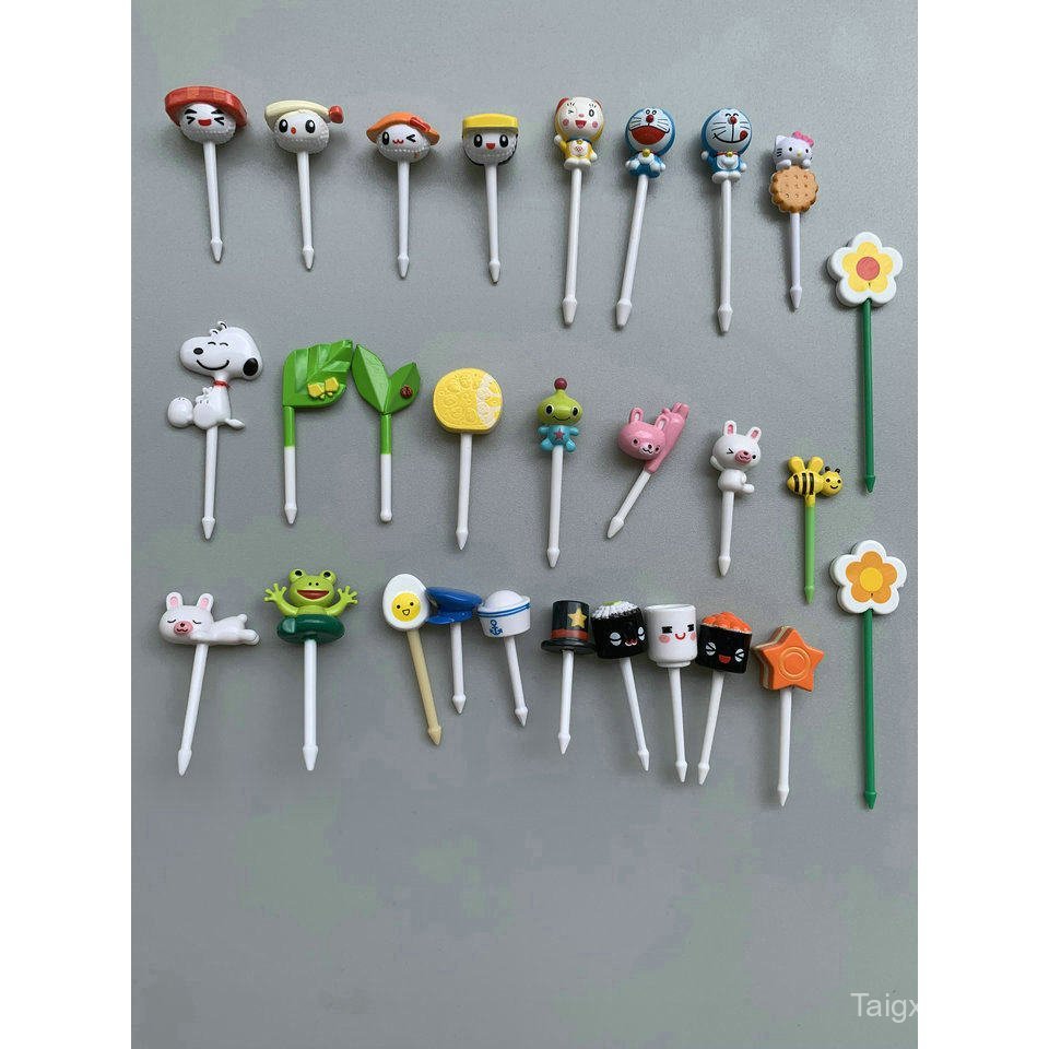 Bulk Tinkerbell Cat Sushi Bento Rice Ball ป้าย Bento ป้ายตกแต่ง TORUNE ป้ายผลไม้เด็ก