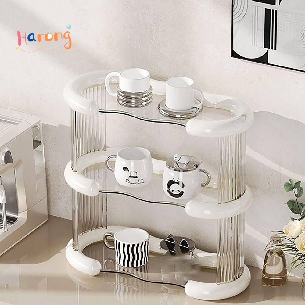 HARONG Commodity Shelf, Layered Good Bearing Capacity Storage Rack, Simple Durable Multifunctional N