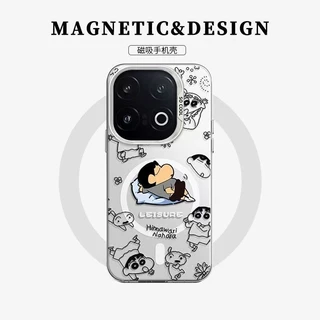เคสโทรศัพท์แม่เหล็ก ลวดลายใหม่ ใช้ได้กับ iPhone 16/15Plus/14ProMax/12/13Pro/11 กันกระแทก กันรอยขีดข่วน และป้องกันรอยถลัก