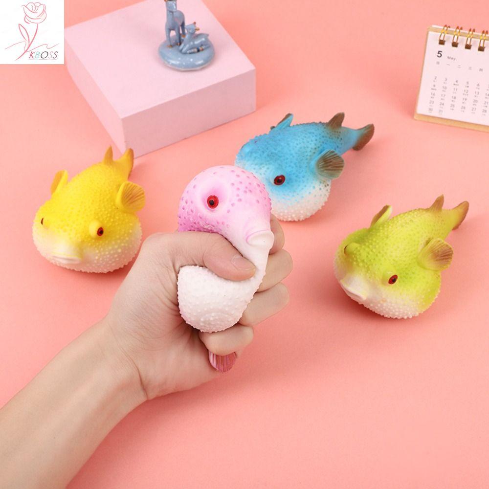 KBOSS Pufferfish บีบของเล่น, TPR Pufferfish Pufferfish Squeeze Pinch ของเล่น, Pinch Soft FidgetToy ช