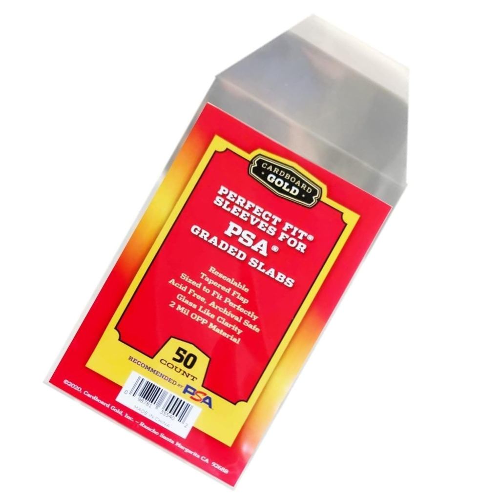 Cardboard Gold PSA Graded Card Sleeves Ultra Protection 50 Pack Card Saver Card Saver