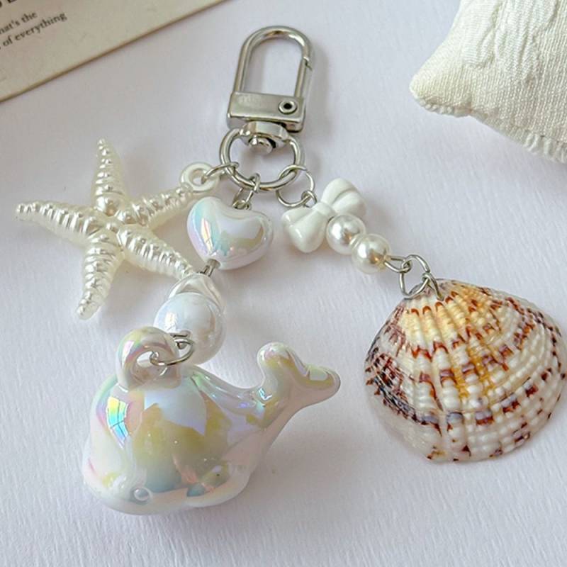Keychain Pendant Starfish Mobile Phone Charm Schoolbag Ins Island Shell Coin Purse Polaroid pJw1