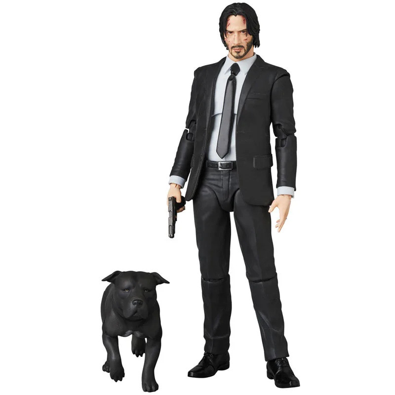Mafex 085 John Wick พร้อมสุนัข PVC ข้อต่อสะสมเคลื่อนย้ายได้ Action Figure ของเล่น