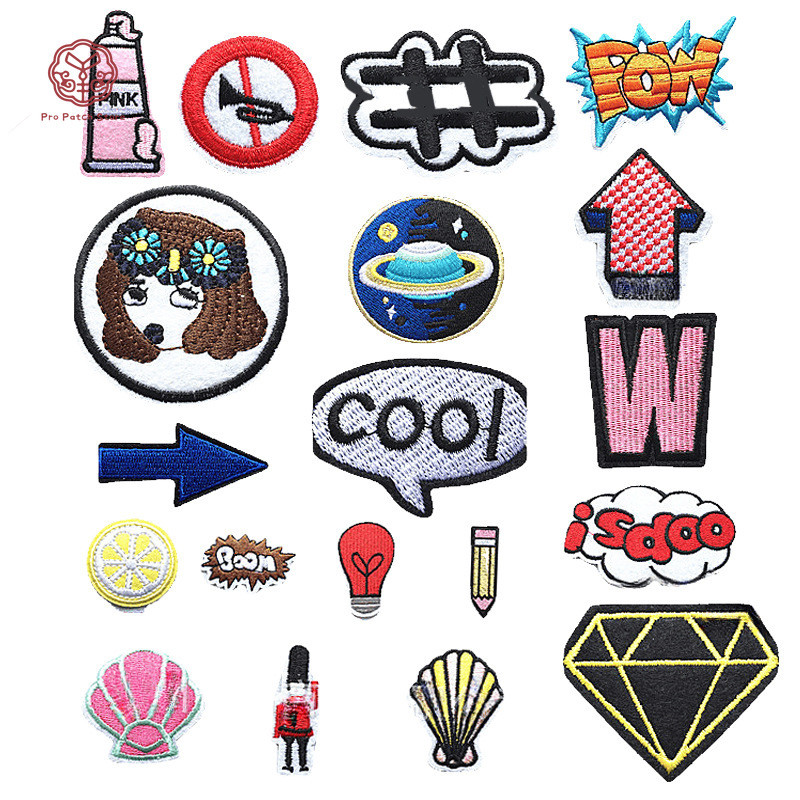 Pro Patch Store - อิฐสีดำและหินสีชมพู Shell Series DIY แพทช์สำหรับเสื้อผ้า